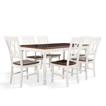 Crosley Shelby 7pc Dining Set Distressed-White  - KF20001-WH