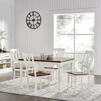 Crosley Shelby 5pc Dining Set Distressed-White - KF20003-WH