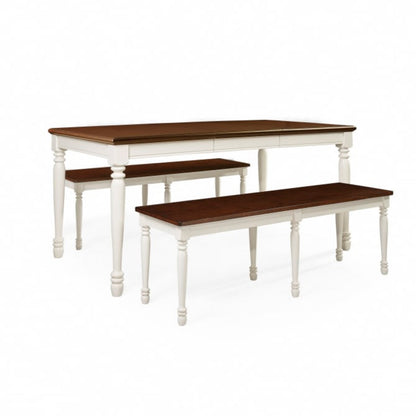 Crosley Shelby 3 Piece Dining Set Distressed-White - KF20006-WH