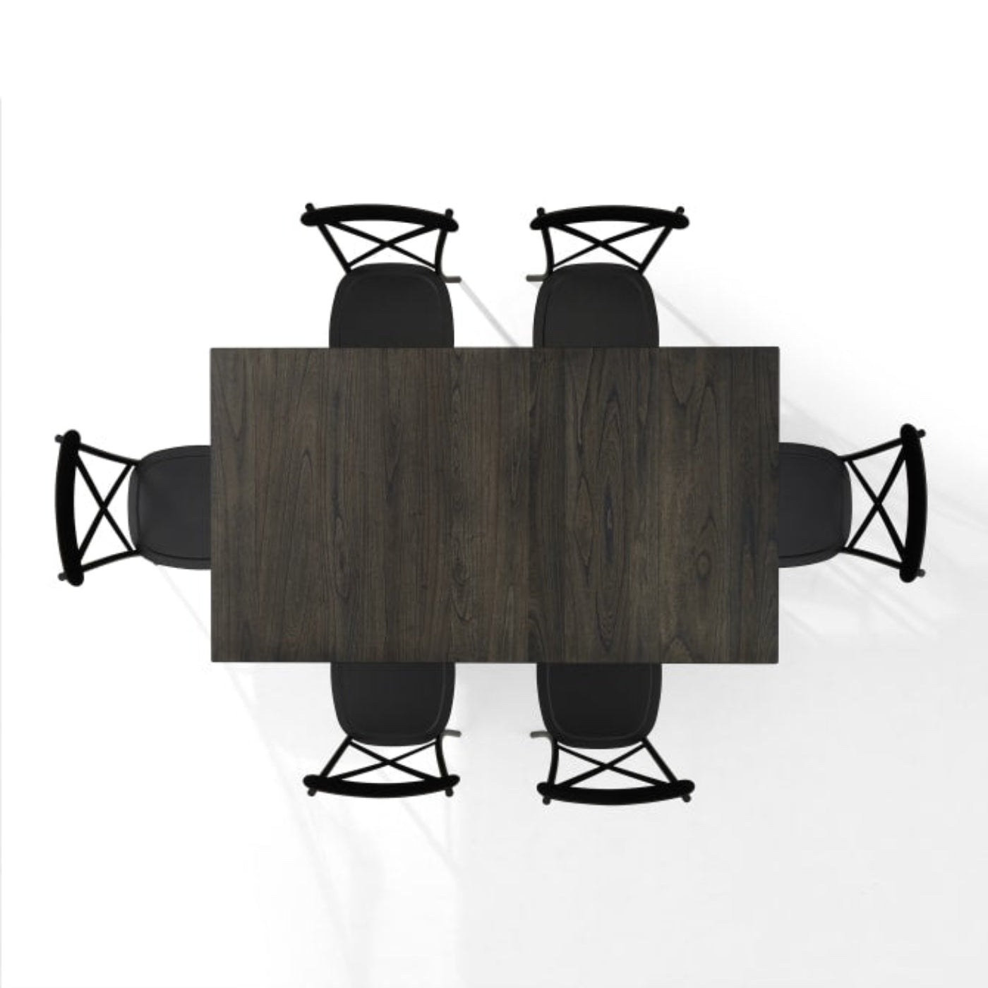 Crosley Hayden 123 Inch 7pc Dining Set W/Camille Chairs Matte-Black - KF20011SL-MB