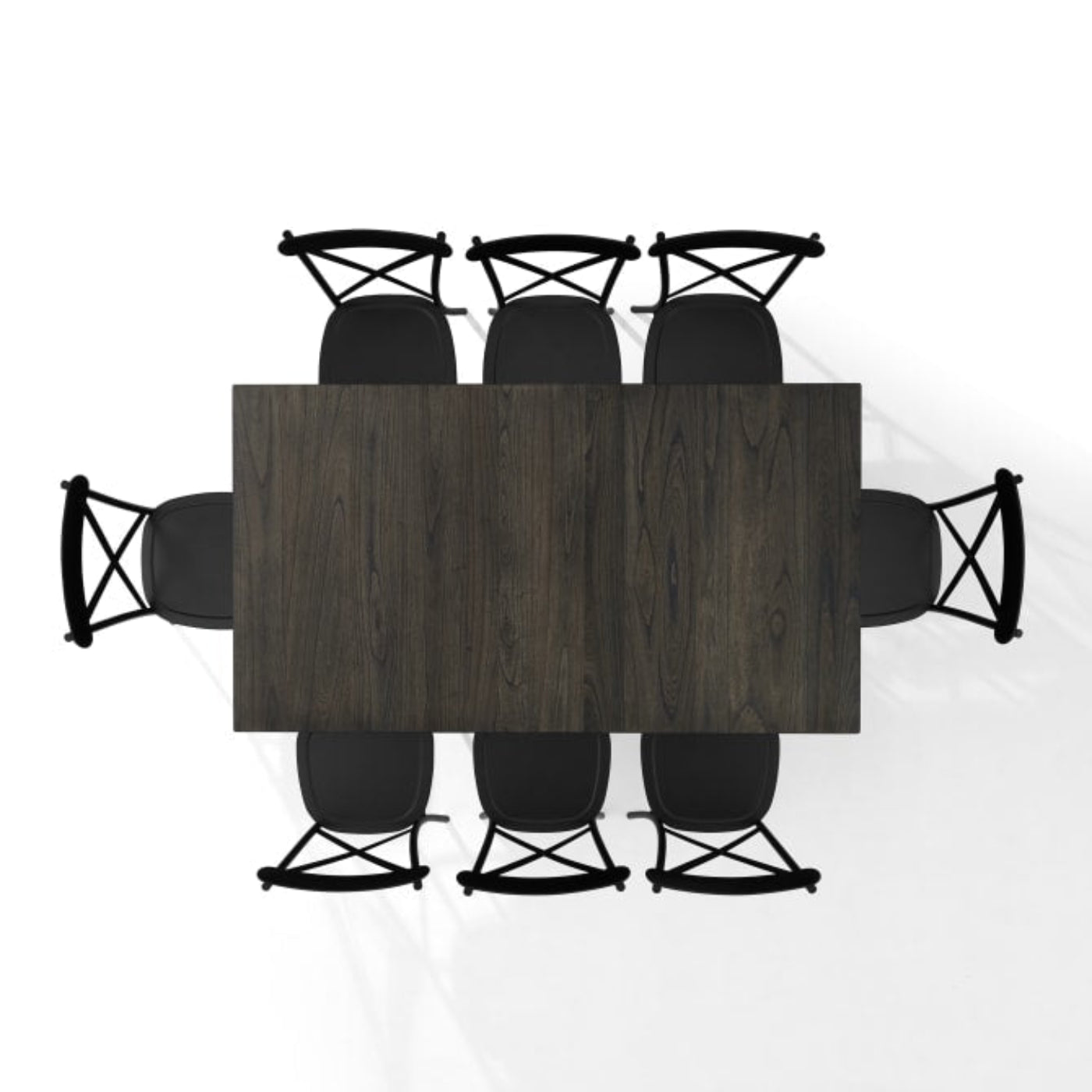 Crosley Hayden 123 Inch 9pc Dining Set W/Camille Chairs Matte-Black - KF20012SL-MB