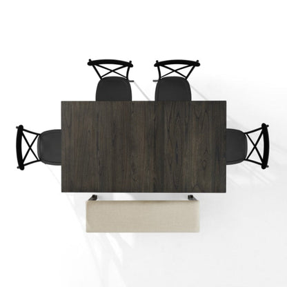 Crosley Hayden 123 Inch 6pc Dining Set W/Camille Chairs Matte-Black - KF20013SL-MB