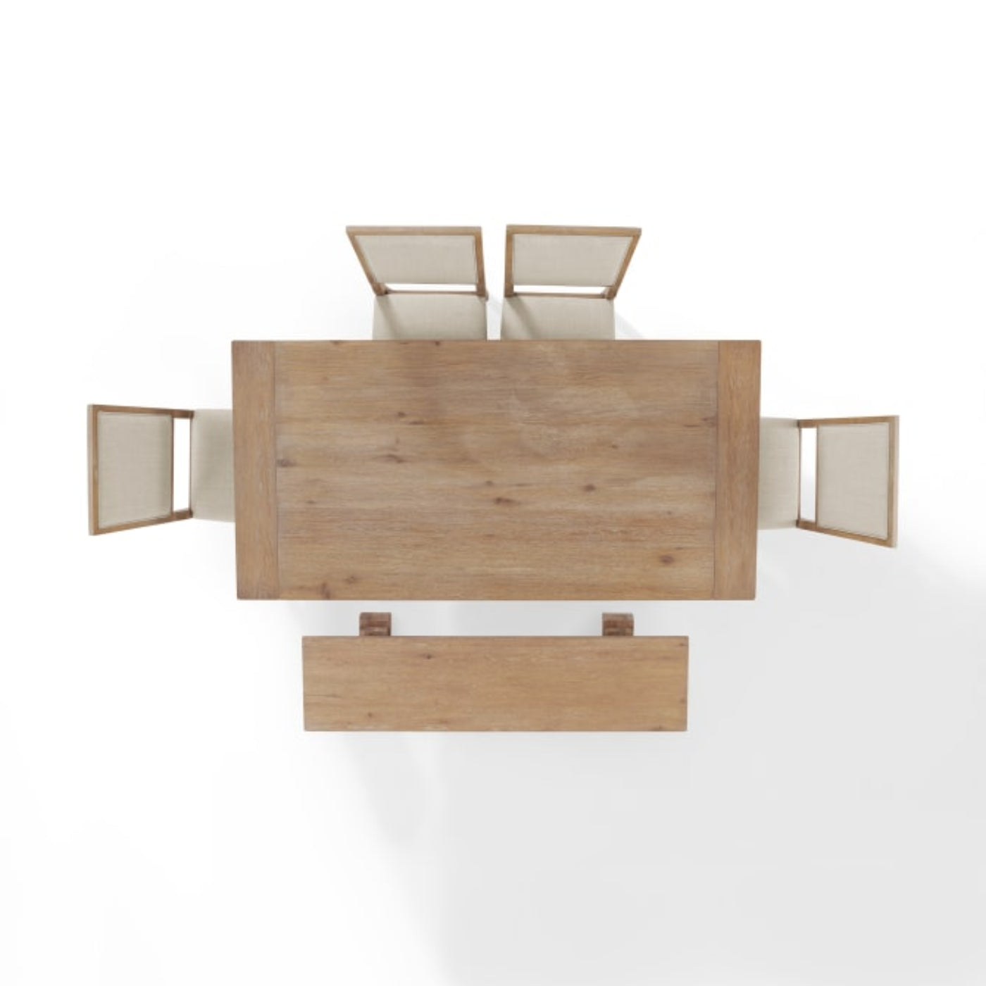 Crosley Joanna 126 Inch 6pc Dining Set Rustic-Brown - KF20021RB