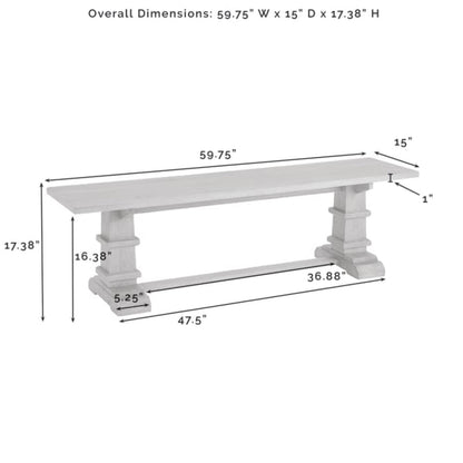 Crosley Joanna 121 Inch 6pc Dining Set W/Camille Chairs Matte-Black - KF20023RB-MB