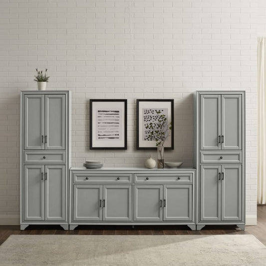 Crosley Tara 3pc Sideboard And Pantry Set - KF33012