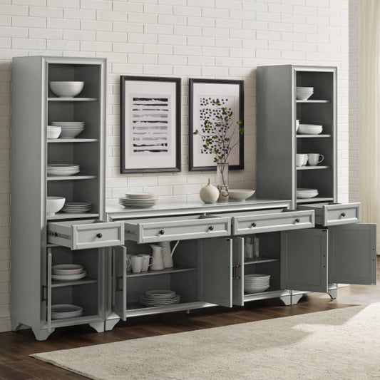 Crosley Tara 3pc Sideboard And Bookcase Set - KF33014