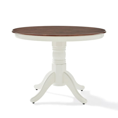 Crosley Shelby 42 Inch Round Dining Table Distressed-White - KF33100WH