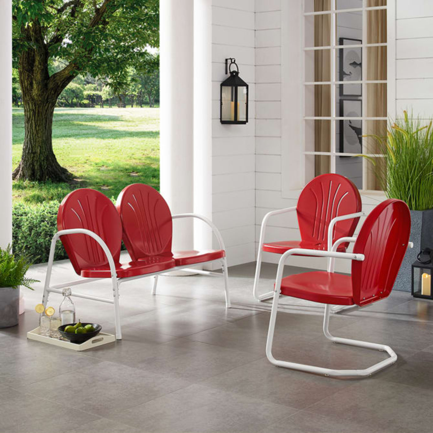 Crosley Griffith 3pc Outdoor Metal Conversation Set - KO10002
