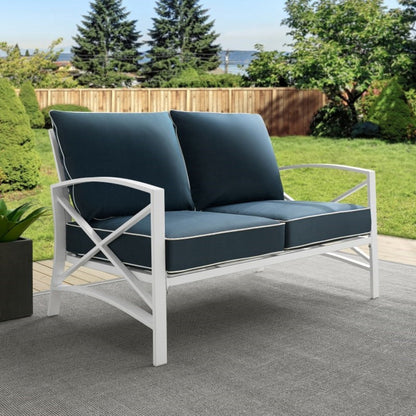 Crosley Kaplan 54 Inch Outdoor Metal Loveseat - KO60008