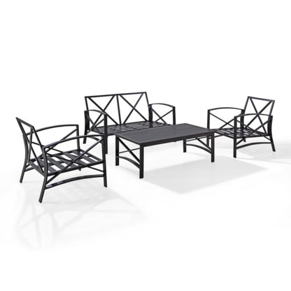 Crosley Kaplan 4pc Outdoor Conversation Set - KO60009BZ