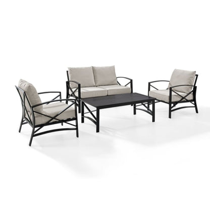 Crosley Kaplan 4pc Outdoor Conversation Set - KO60009BZ
