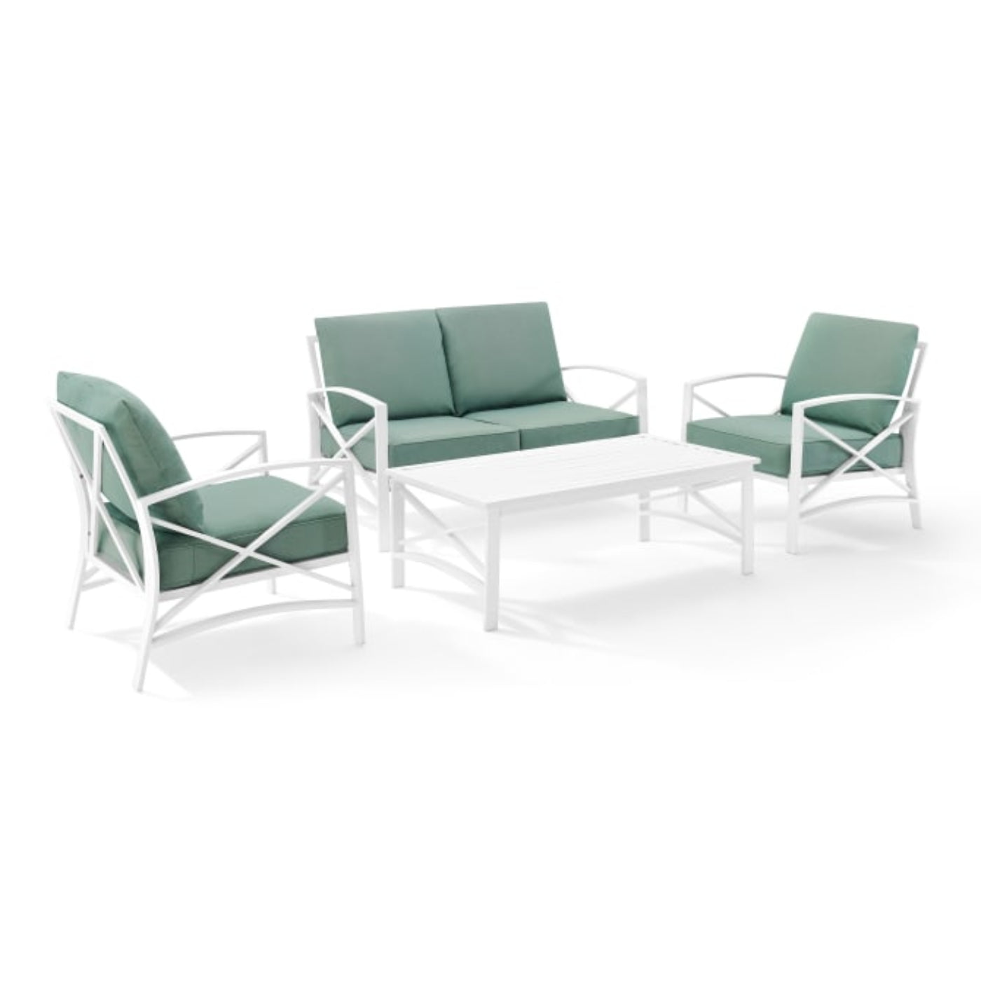 Crosley Kaplan 4pc Outdoor Metal Conversation Set - KO60009WH