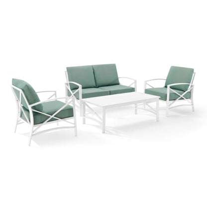 Crosley Kaplan 4pc Outdoor Metal Conversation Set - KO60009WH