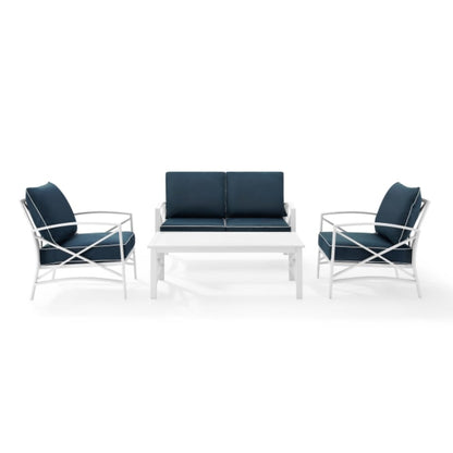 Crosley Kaplan 4pc Outdoor Metal Conversation Set - KO60009WH
