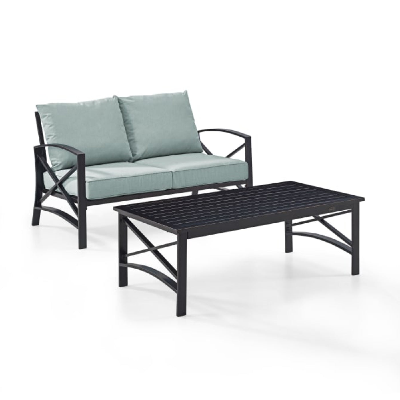 Crosley Kaplan 50 Inch 2pc Outdoor Metal Conversation Set - KO60010BZ