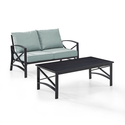 Crosley Kaplan 50 Inch 2pc Outdoor Metal Conversation Set - KO60010BZ