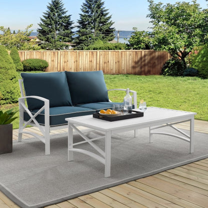 Crosley Kaplan 50 Inch 2pc Outdoor Metal Conversation Set - KO60010WH