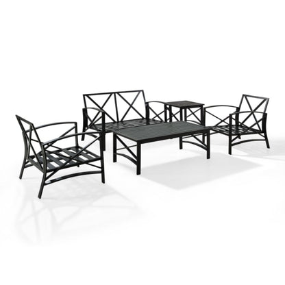Crosley Kaplan 156.50 Inch 5pc Outdoor Metal Conversation Set - KO60015BZ
