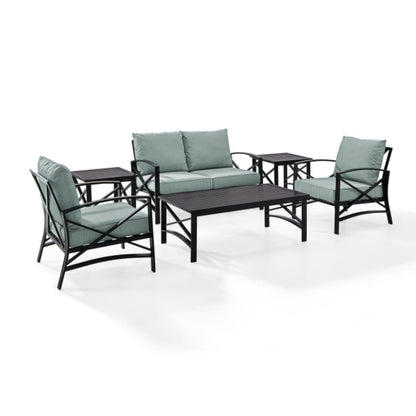 Crosley Kaplan 164 Inch 6pc Outdoor Metal Conversation Set - KO60017