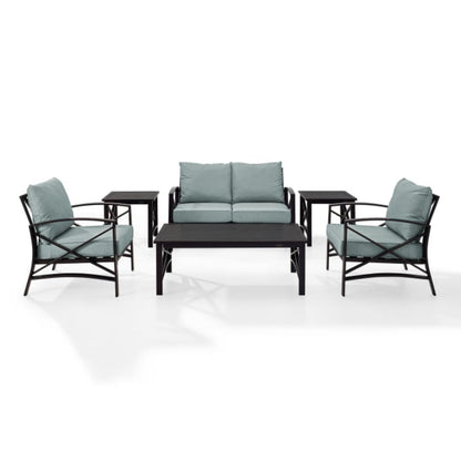 Crosley Kaplan 164 Inch 6pc Outdoor Metal Conversation Set - KO60017