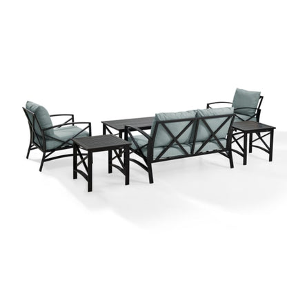 Crosley Kaplan 164 Inch 6pc Outdoor Metal Conversation Set - KO60017