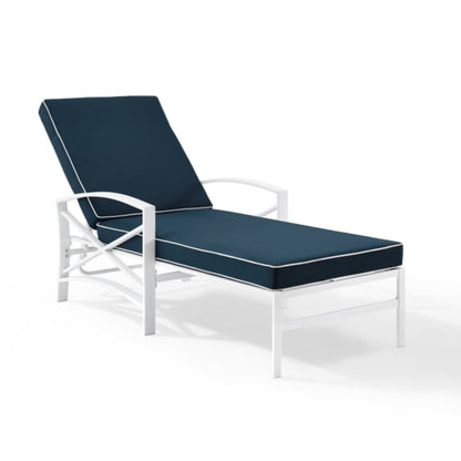 Crosley Kaplan Outdoor Metal Chaise Lounge - KO60018WH
