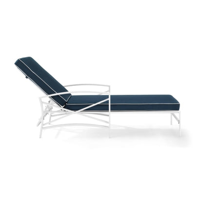 Crosley Kaplan Outdoor Metal Chaise Lounge - KO60018WH
