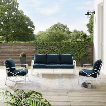 Crosley Kaplan 147 Inch 3pc Outdoor Metal Sofa Set - KO60030BZ