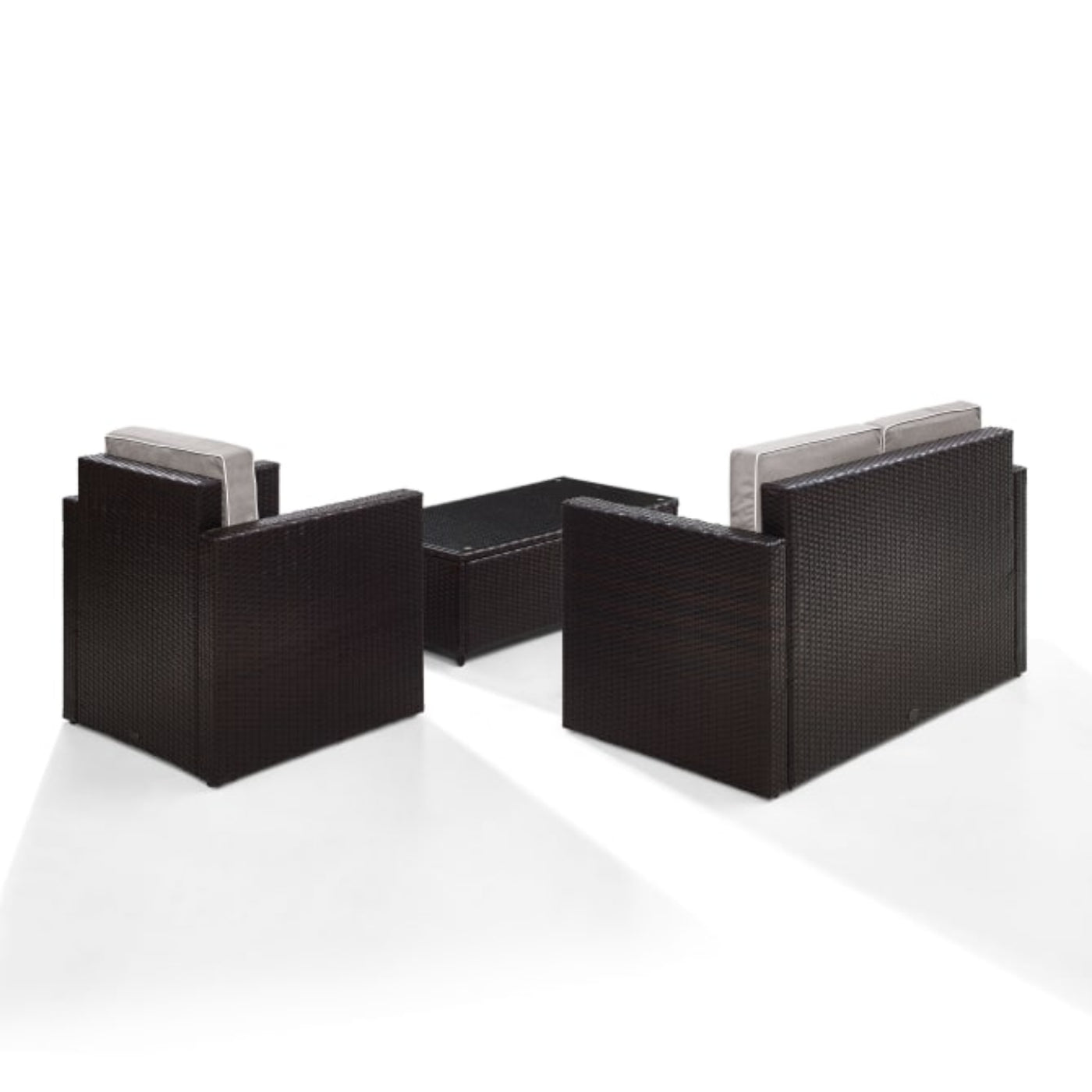 Crosley Palm Harbor 92 Inch 3pc Outdoor Wicker Conversation Set - KO70006BR