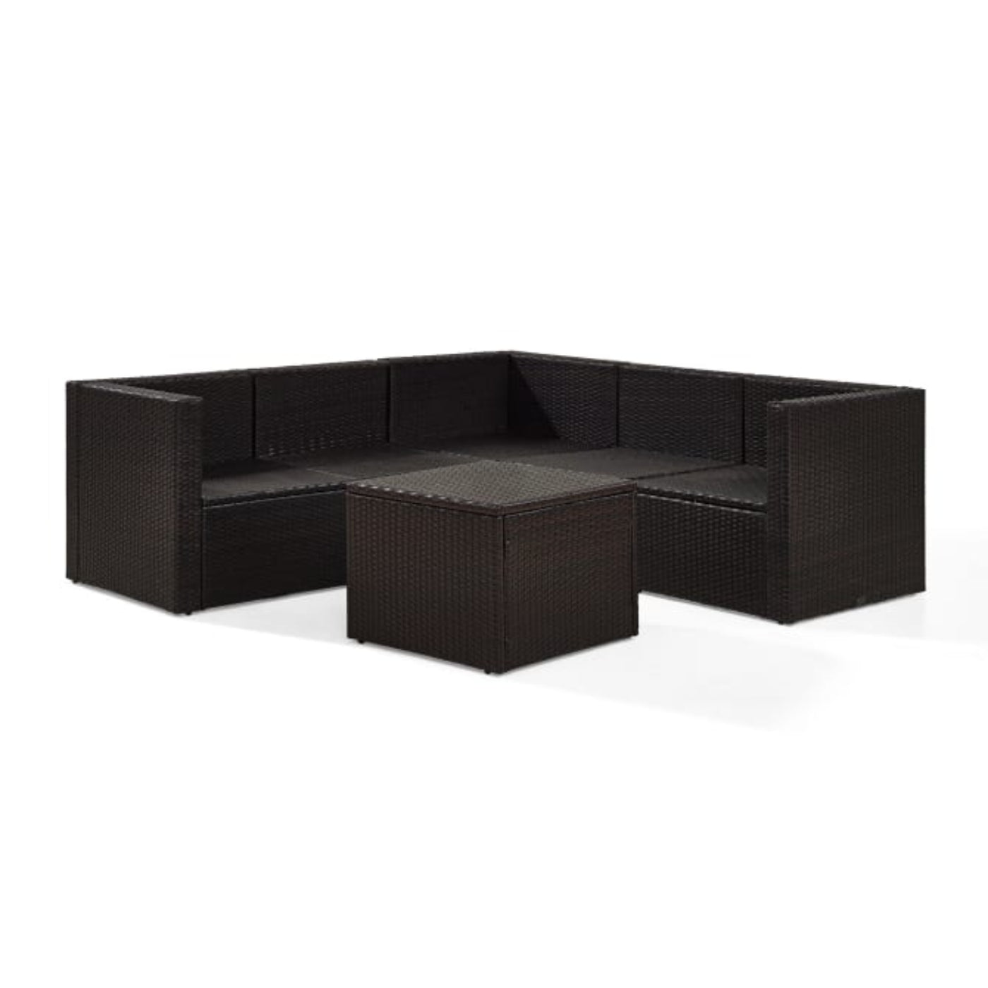 Crosley Palm Harbor 76 Inch 6pc Outdoor Wicker Sectional Set - KO70007BR