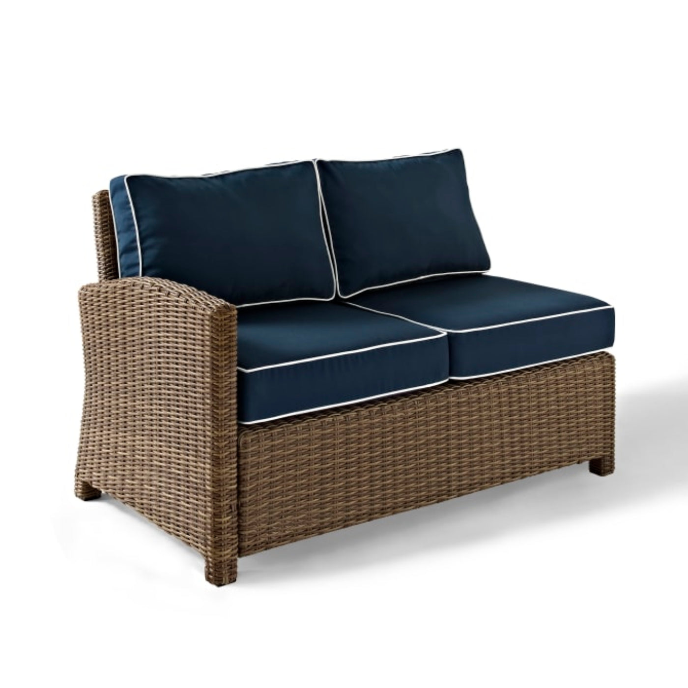 Crosley Bradenton 52.75 Inch Outdoor Wicker Sectional Left Side Loveseat - KO70016