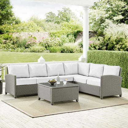 Crosley Bradenton 5pc Outdoor Wicker Sectional Set - KO70020