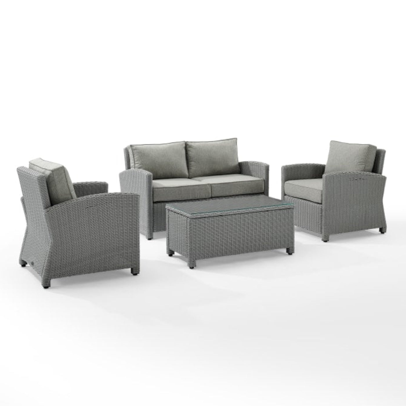 Crosley Bradenton 4pc Outdoor Wicker Conversation Set - KO70024