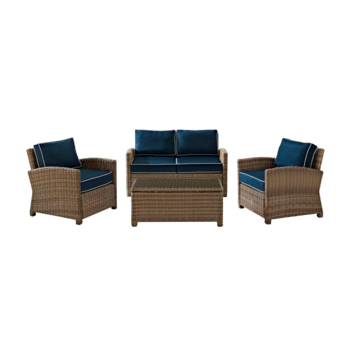 Crosley Bradenton 4pc Outdoor Wicker Conversation Set - KO70024