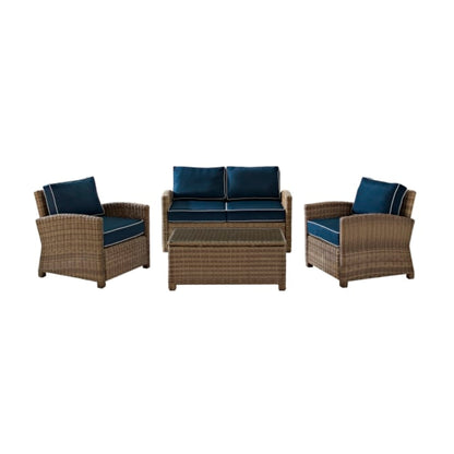 Crosley Bradenton 4pc Outdoor Wicker Conversation Set - KO70024