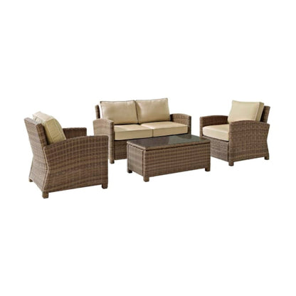 Crosley Bradenton 4pc Outdoor Wicker Conversation Set - KO70024