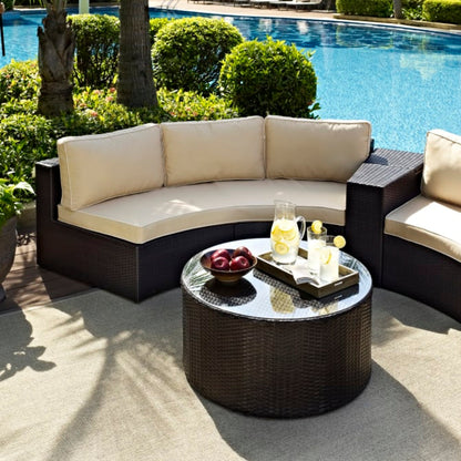 Crosley Catalina 83 Inch 2pc Outdoor Wicker Sectional Set - KO70034