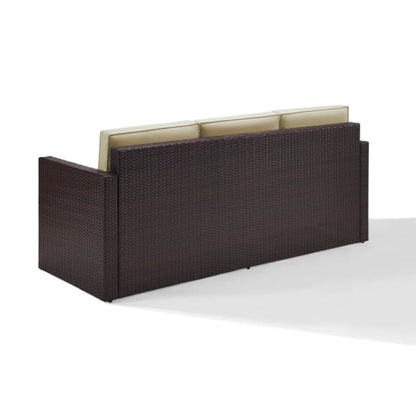 Crosley Palm Harbor Outdoor Wicker Sofa - KO70048BR