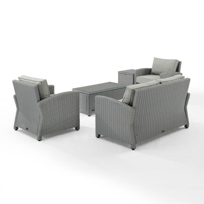 Crosley Bradenton 5pc Outdoor Wicker Conversation Set - KO70050
