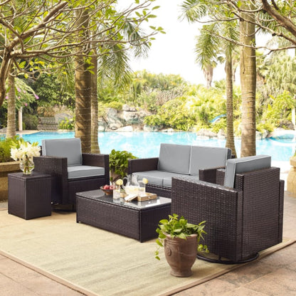 Crosley Beaufort 62 Inch 2pc Outdoor Wicker Chat Set Mist - KO70097BR
