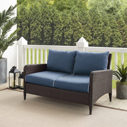 Crosley Kiawah 51 Inch Outdoor Wicker Loveseat - KO70065BR