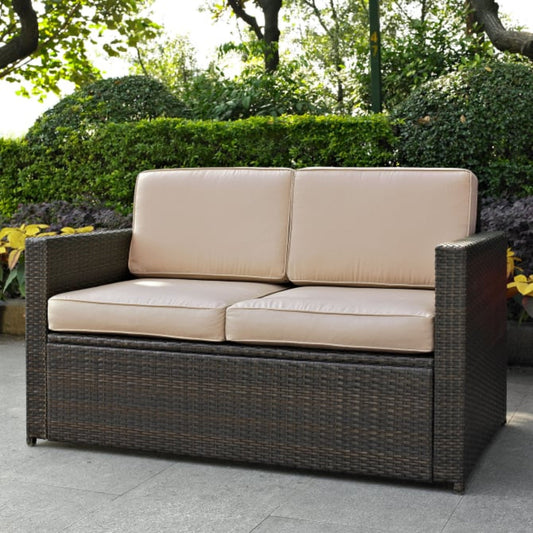 Crosley Palm Harbor 53.50 Inch Outdoor Wicker Loveseat - KO70092BR