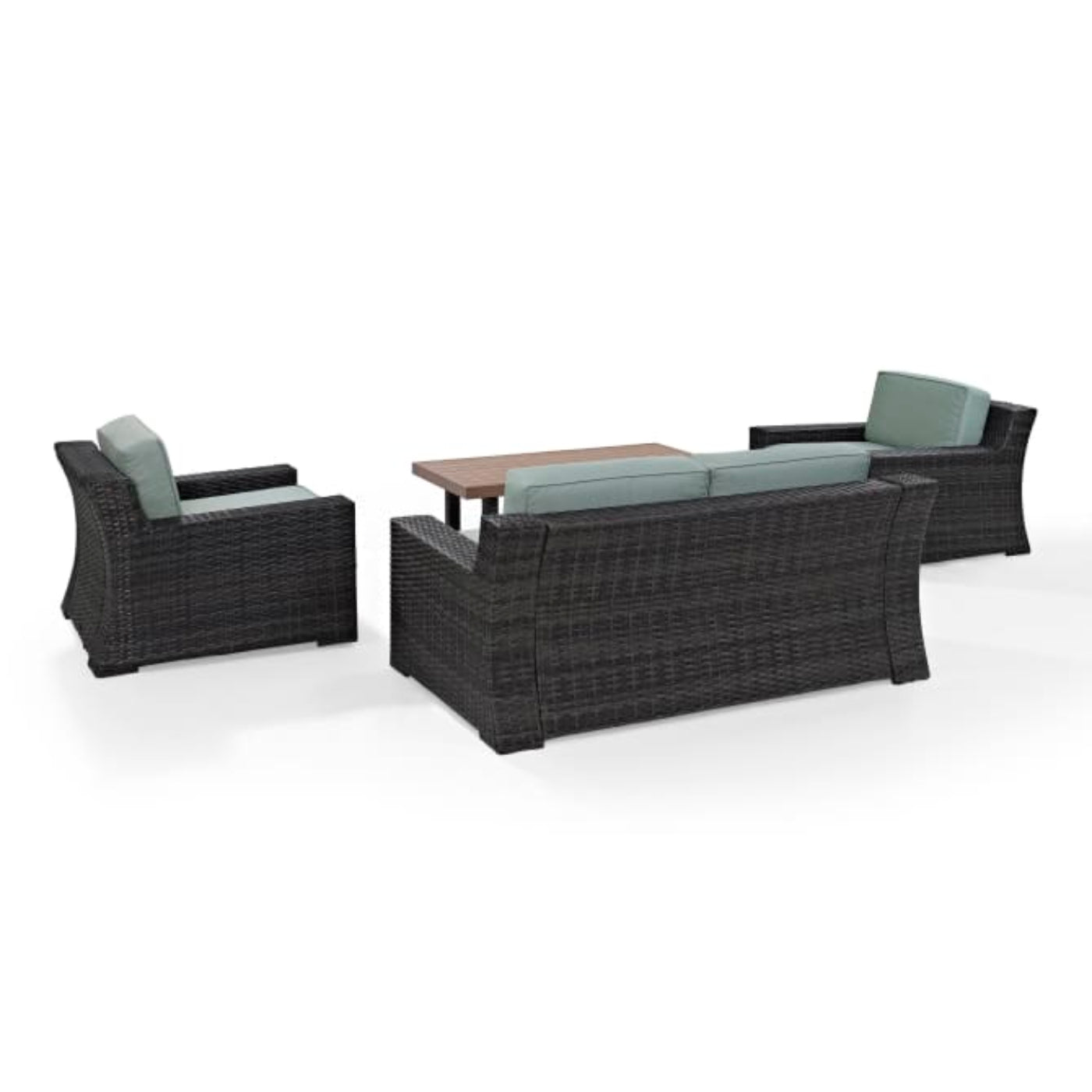 Crosley Beaufort 62 Inch 2pc Outdoor Wicker Chat Set Mist - KO70097BR