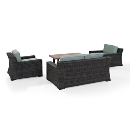 Crosley Beaufort 62 Inch 2pc Outdoor Wicker Chat Set Mist - KO70097BR