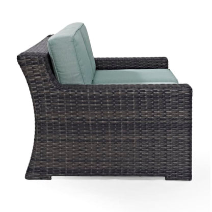Crosley Beaufort 62 Inch Outdoor Wicker Loveseat Mist - KO70102BR
