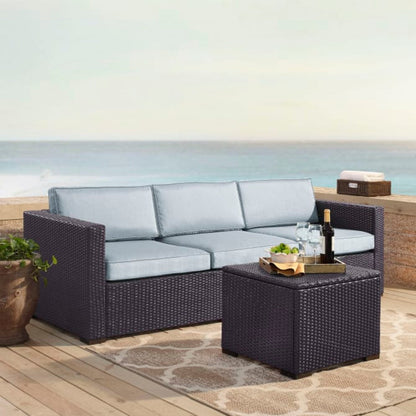 Crosley Biscayne 95.50 Inch 3pc Outdoor Wicker Sofa Set - KO70111BR