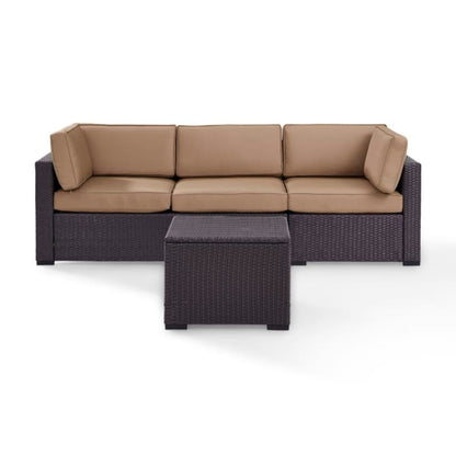 Crosley Biscayne 95.50 Inch 3pc Outdoor Wicker Sofa Set - KO70111BR