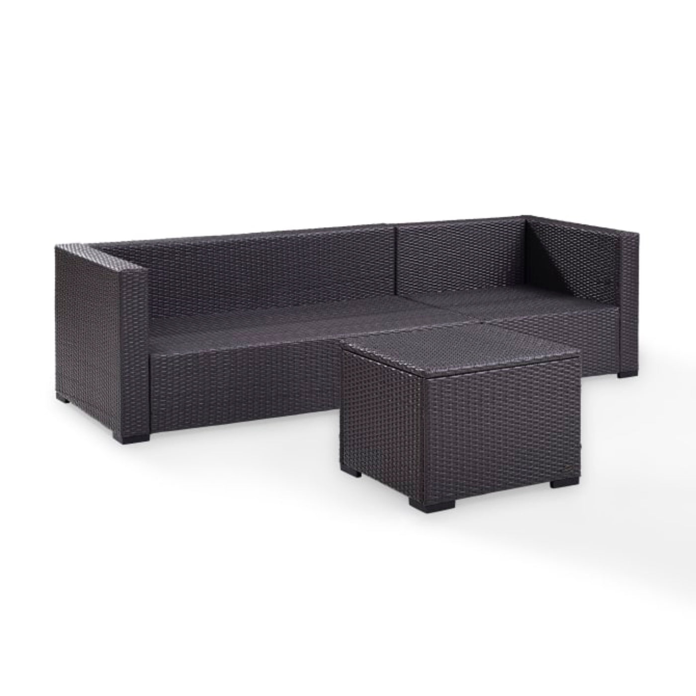 Crosley Biscayne 95.50 Inch 3pc Outdoor Wicker Sofa Set - KO70111BR