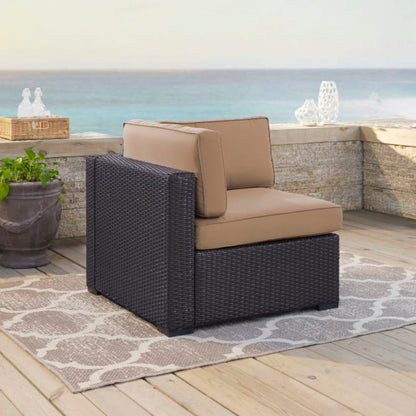 Crosley Biscayne 33.25 Inch Outdoor Wicker Corner Chair - KO70126BR