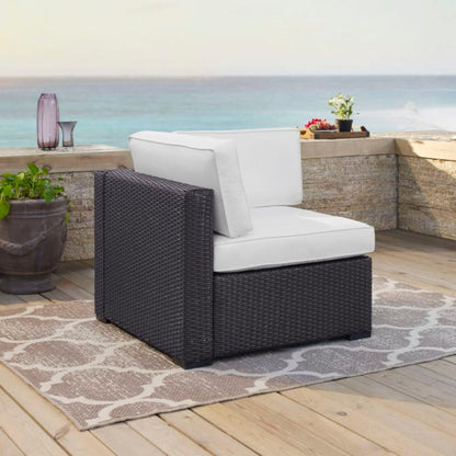 Crosley Biscayne 33.25 Inch Outdoor Wicker Corner Chair - KO70126BR